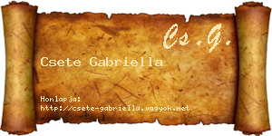 Csete Gabriella névjegykártya